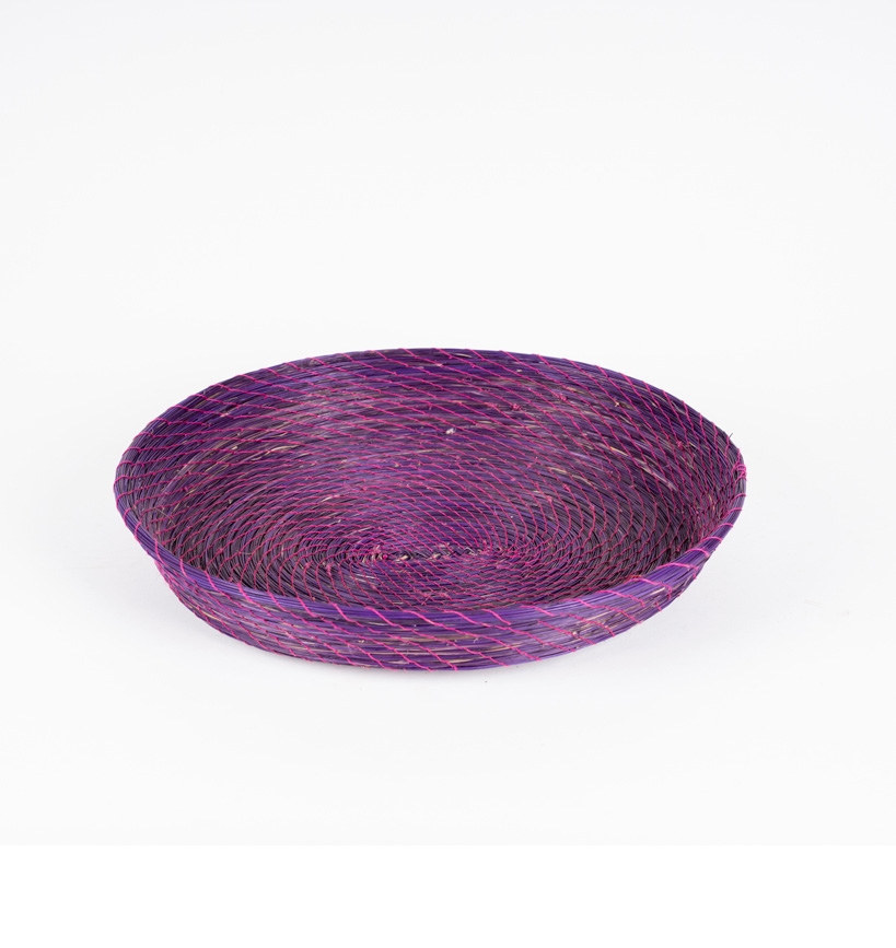 CORBEILLE mauve en alfa naturelle